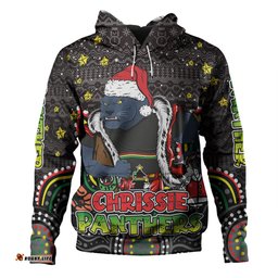 penrith panthers christmas custom hoodie - christmas knit patterns vintage jersey ugly hoodie