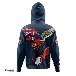 north queensland cowboys hoodie custom for die hard fan australia flag scratch style