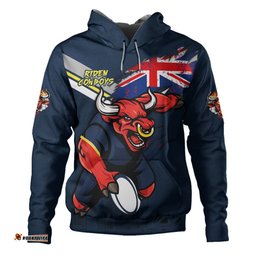north queensland cowboys hoodie custom for die hard fan australia flag scratch style