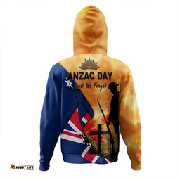 australia anzac day hoodie - anzac day flag lest we forget hoodie