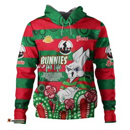 south sydney rabbitohs day custom hoodie - bunnies for life anzac quotes hoodie