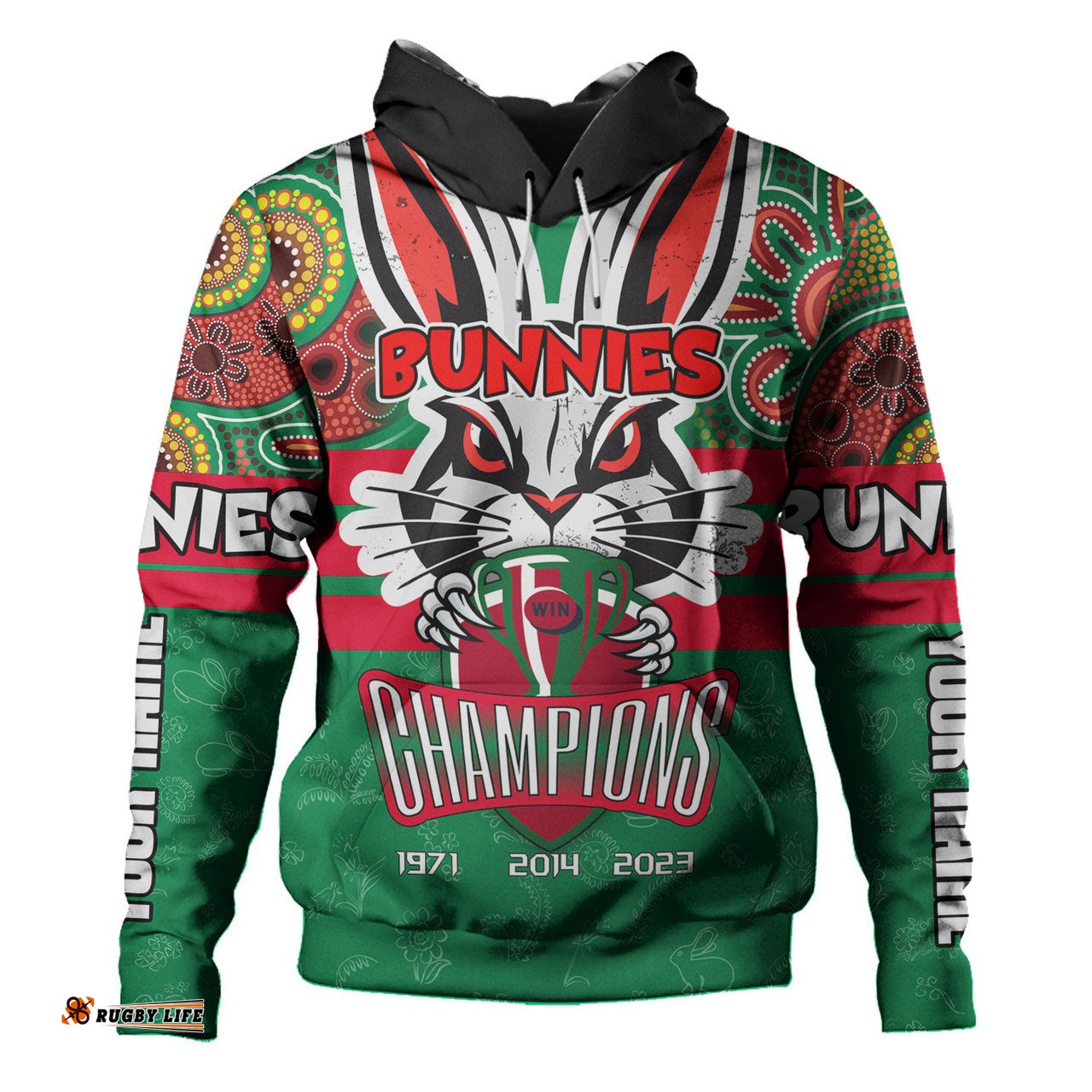 south sydney rabbitohs hoodie - custom talent win games but teamwork and intelligence win championships with aboriginal style