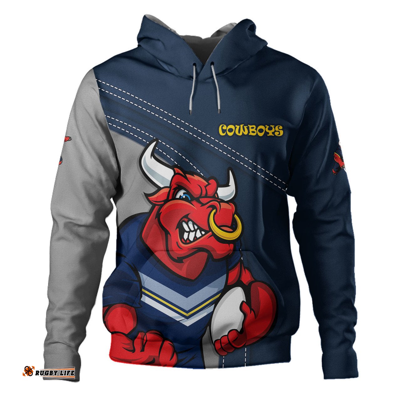 north queensland cowboys hoodie custom team of us die hard fan supporters