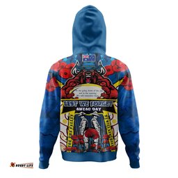 north queensland cowboys anzac custom hoodie - north queensland cowboys anzac day commemoration poppy flower