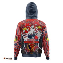 sydney roosters custom hoodie - go mighty easts pride and passion aboriginal inspired hoodie