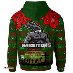 australia rabbitohs hoodie - aboriginal inspired australia rabbitohs anzac '' lest we forget '' with poppy flower hoodie