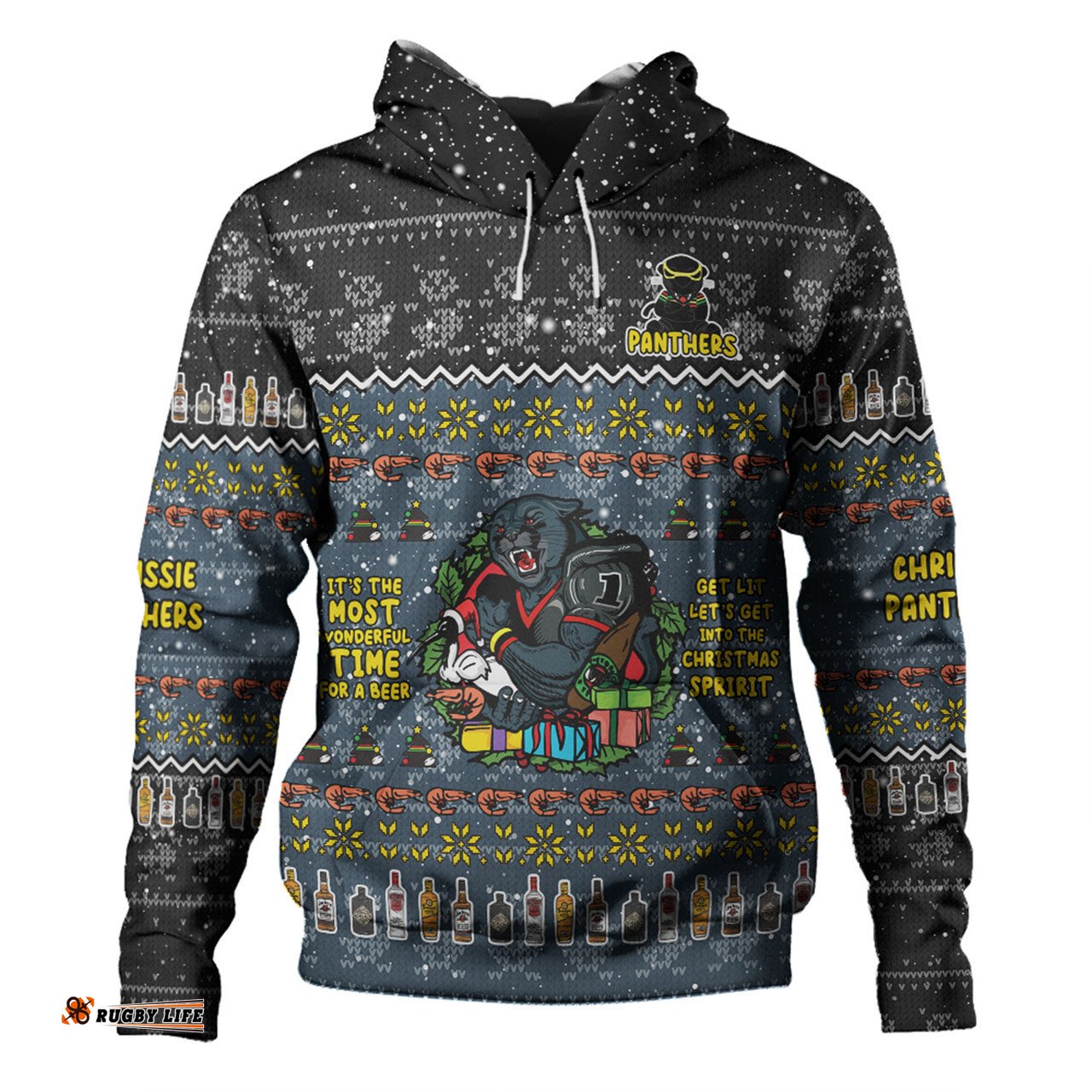 penrith panthers christmas custom hoodie - chrissie spirit hoodie