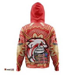 redcliffe dolphins hoodie aboriginal inspired naidoc week custom for die hard fan supporters