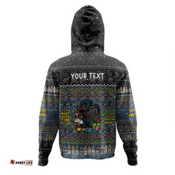 penrith panthers christmas custom hoodie - chrissie spirit black hoodie