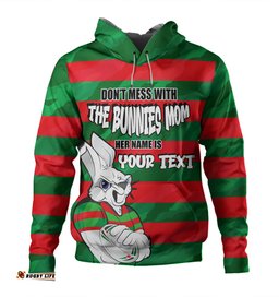 south sydney rabbitohs mother's day hoodie - screaming mom and crazy fan