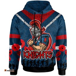 newcastle knights hoodie - custom anzac day newcastle knights hoodie