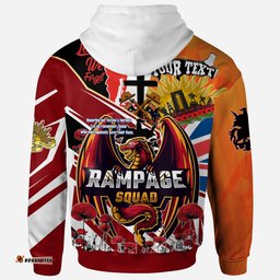 st. george illawarra dragons hoodie - custom remembrance dragons anzac quote with poppy and rosemary hoodie