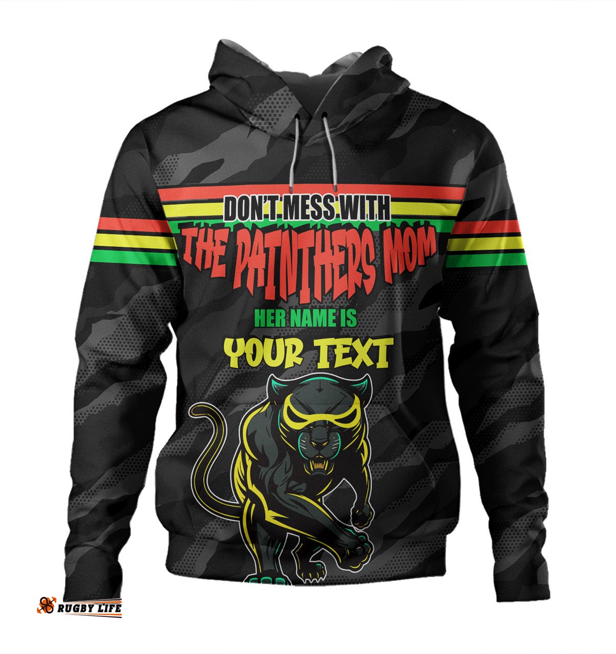 penrith panthers mother's day hoodie - screaming mom and crazy fan