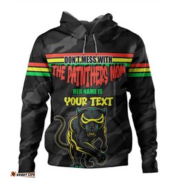 penrith panthers mother's day hoodie - screaming mom and crazy fan