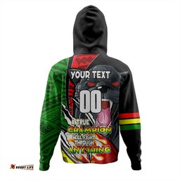 penrith panthers grand final hoodie - a true champion will fight through anything with polynesian patterns