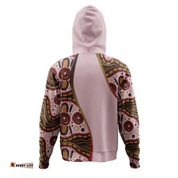 australia aboriginal custom hoodie - aboriginal inspired with pink background hoodie