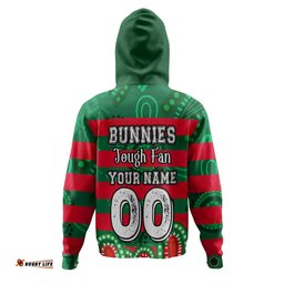 souths custom hoodie - bunnies for life with aboriginal style hoodie