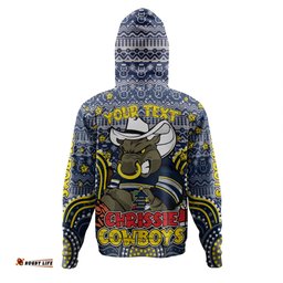 north queensland cowboys christmas custom hoodie - christmas knit patterns vintage jersey ugly hoodie
