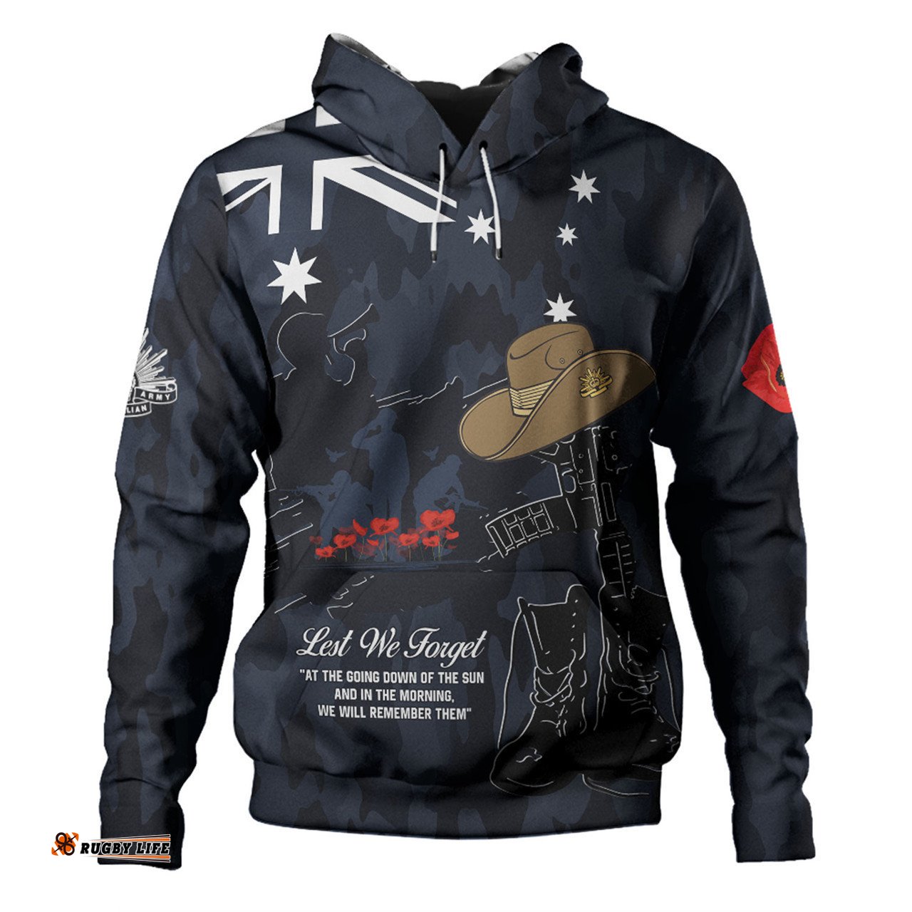 australia anzac day hoodie - anzac day the australian army hoodie