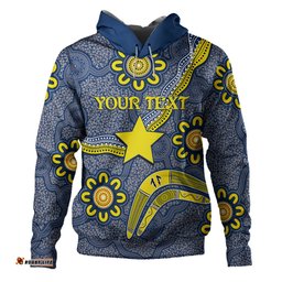 north queensland cowboys hoodie - custom aboriginal inspired north queensland cowboys boomerang hoodie