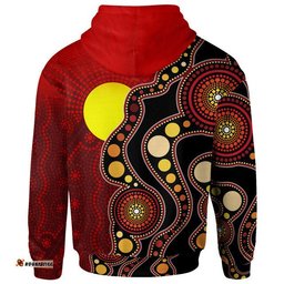 australia aboriginal inspired hoodie australia aboriginal inspired life style flag circle dot painting art