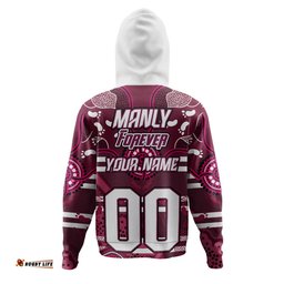 sea eagles custom hoodie - manly forever with aboriginal style hoodie