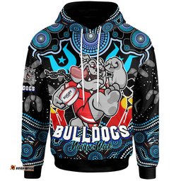 canterbury-bankstown bulldogs hoodie - custom naidoc week canterbury-bankstown bulldogs torres strait and ball aboriginal inspired patterns
