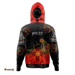 australia naidoc week hoodie - custom naidoc with australia flag and aboriginal inspired dot pattern hoodie