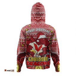 st. george illawarra dragons christmas custom hoodie - christmas knit patterns vintage jersey ugly hoodie