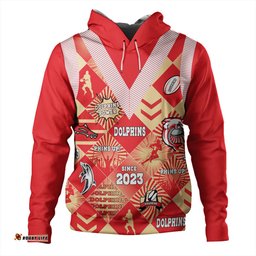 redcliffe dolphins hoodie - argyle patterns style tough fan rugby for life
