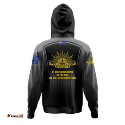 australia anzac day custom hoodie - remembrance day lest we forget special black hoodie