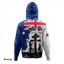 australia anzac day hoodie - anzac day with map and flag australia hoodie