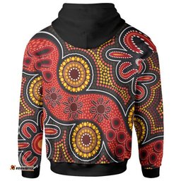 australia aboriginal inspired hoodie indigenous circle dot painting style
