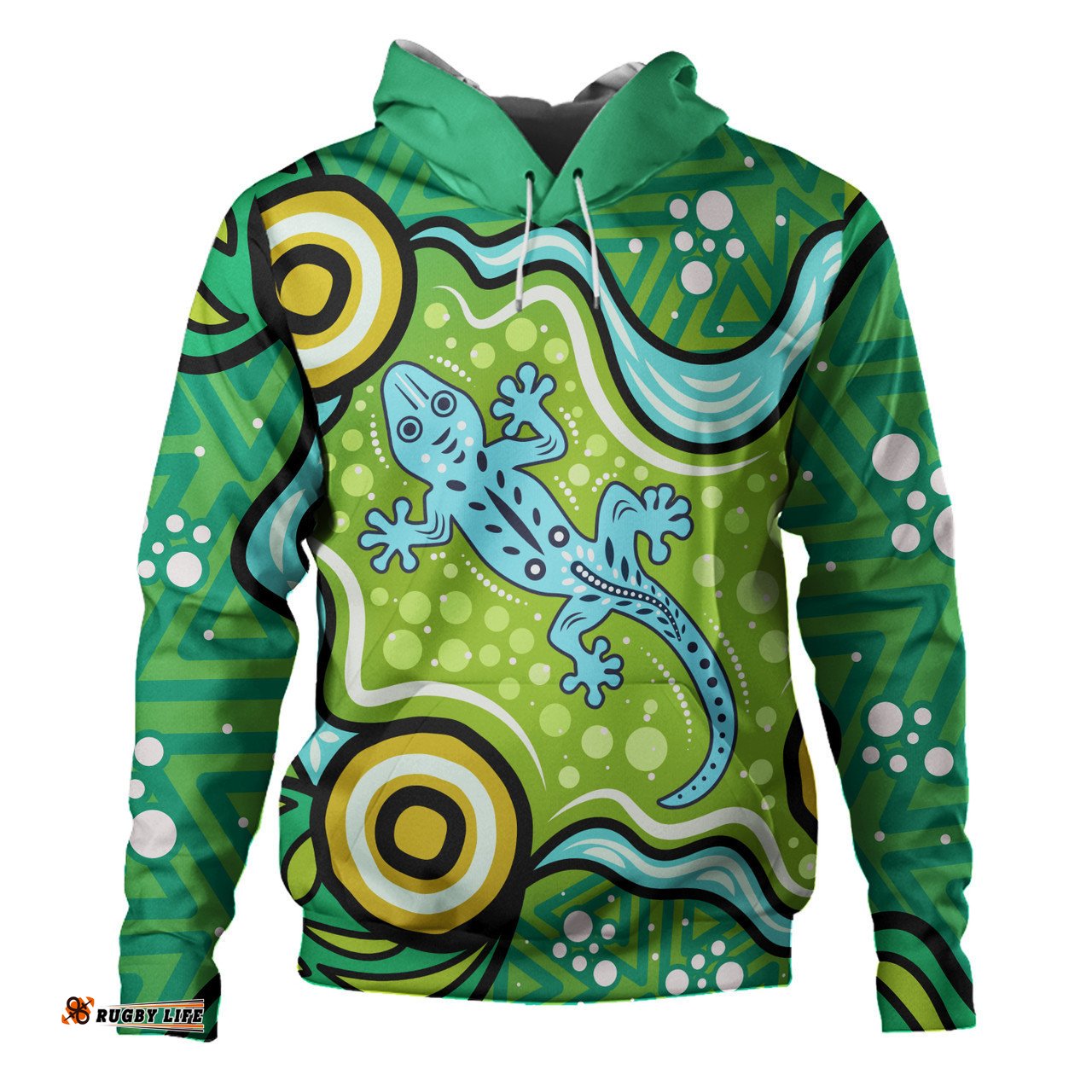 australia aboriginal inspired hoodie - aboriginal goanna art hoodie