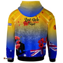 north queensland cowboys hoodie - custom north queensland cowboys remembrance day lest we forget poppies hoodie