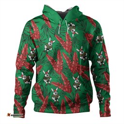 south sydney rabbitohs hoodie - tropical patterns bunnies hoodie