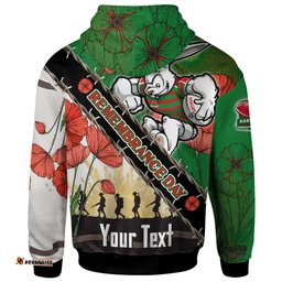 south sydney rabbitohs hoodie - custom remembrance day lest we forget hoodie
