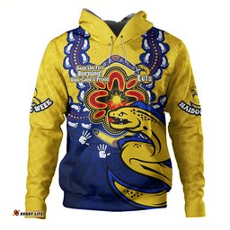 parramatta eels hoodie aboriginal inspired naidoc symbol pattern