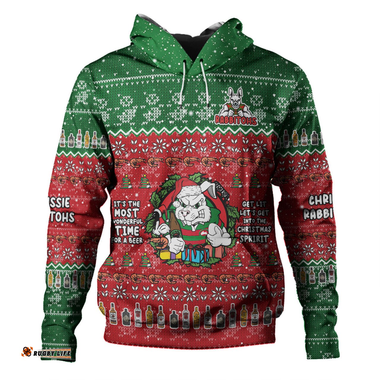 south sydney rabbitohs custom hoodie - chrissie spirit hoodie