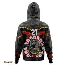 penrith panthers anzac custom hoodie - poppies penrith panthers and aboriginal inspired hoodie