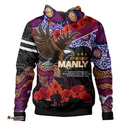 australia sea eagles anzac hoodie - lest we forget aboriginal inspired patterns hoodie