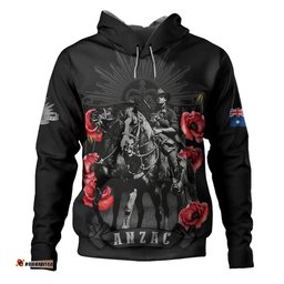australia hoodie - anzac day lest we forget the light horse