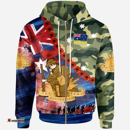 australia anzac camouflage curve hoodie remembrance anzac day and the dawn service hoodie