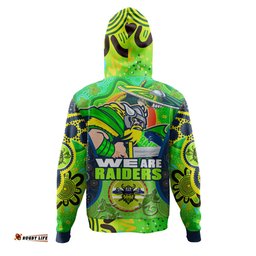 canberra raiders custom hoodie - "we are canberra raiders" dot art painting hoodie