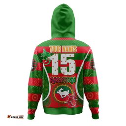 south sydney rabbitohs hoodie - 100% south personalised player and number indigenous hoodie