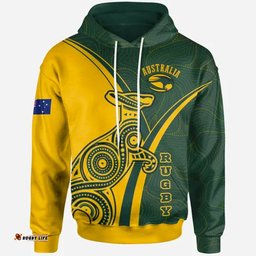 australia wallabies hoodie - australian kangaroo & patterns dot art painting hoodie