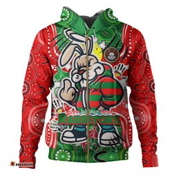 south sydney rabbitohs custom hoodie - indigenous souths blood, passion, pride hoodie