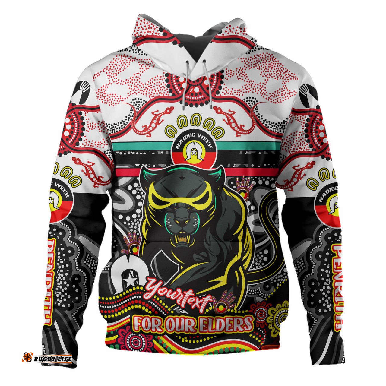 penrith panthers naidoc week custom hoodie - for our elders home jersey hoodie