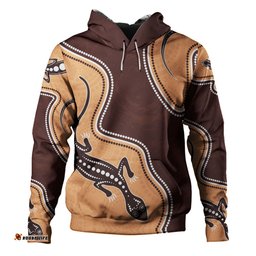 australia aboriginal inspired hoodie - aboriginal lizard art hoodie