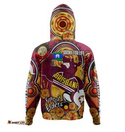 brisbane broncos naidoc week custom hoodie - brisbane broncos naidoc week for our elders bronx for life sport style hoodie